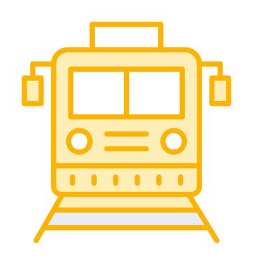 tren simgesi, vektör illüstrasyonu 