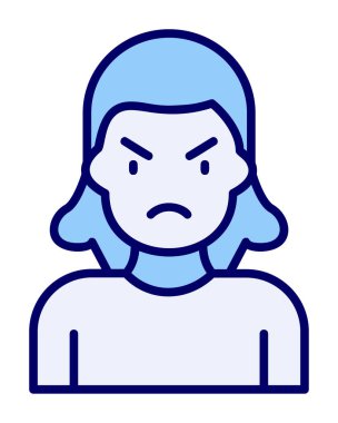 kızgın kişi simgesi, vektör illüstrasyonu basit tasarım