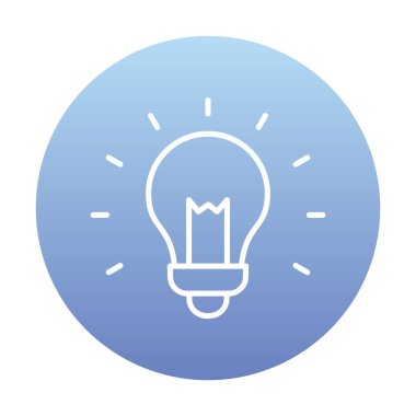 ampul ışığı simgesi, vektör illüstrasyonu 