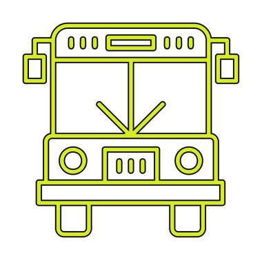 bus simgesi, vektör illüstrasyonu