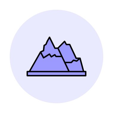 dağ ikonu vektör illüstrasyonu 