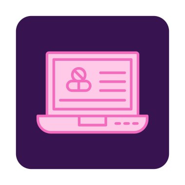 ekranda haplar olan dizüstü bilgisayar, vektör çizimi tasarımı