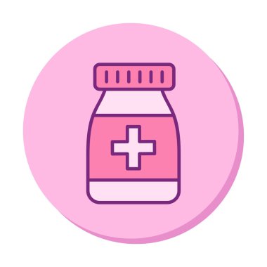 Düz tarzda ilaç şişesi simgesi 