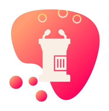 hoparlör kürsü simgesi vektör illüstrasyonu                         