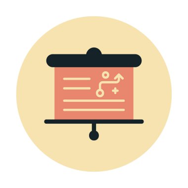 Basit Strateji simgesi, vektör illüstrasyonu