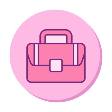 Çanta. Web simgesi basit illüstrasyon