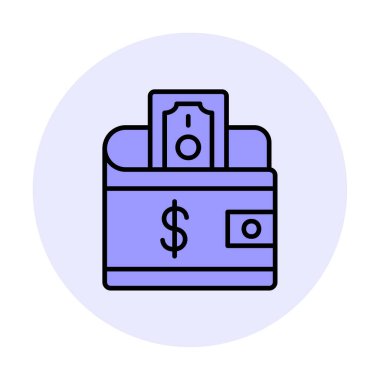 Dolar işareti simgesi tasarımı olan cüzdan