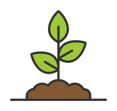 filizlenme simgesi, vektör illüstrasyonu  