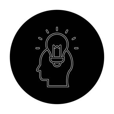Basit beyin yaratıcı fikir konsept vektör çizimi