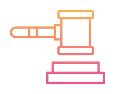 Yargıç Tokmak ikonu. vektör çizimi tasarımı