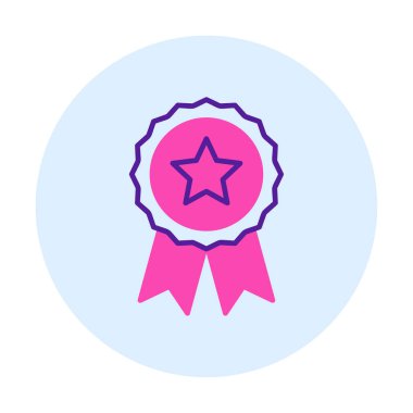 düz rozet vektör düz çizgi simgesi