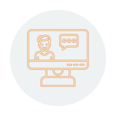 TV haber simgesi, vektör illüstrasyonu basit tasarım