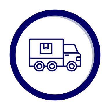 kamyon simgesi, vektör illüstrasyonu