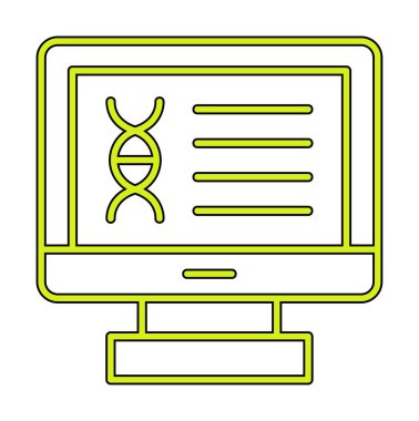 Bilgisayar vektöründe kromozom web simgesi 