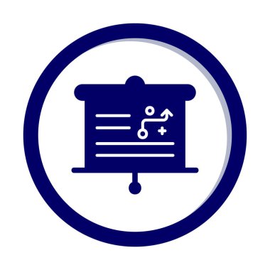 Basit Strateji simgesi, vektör illüstrasyonu