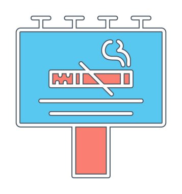 Sigara içilmeyen Billboard 'un vektör illüstrasyonu 