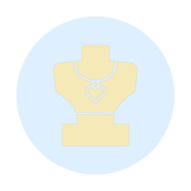 Kolye düz simgesi, vektör çizim                  