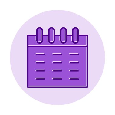 Takvim simgesi, vektör çizimi