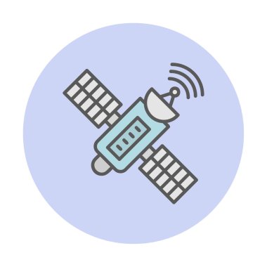 Uydu Simgesi, vektör illüstrasyonu 