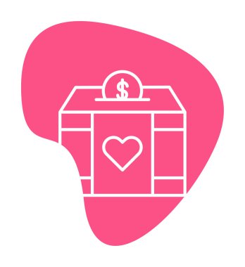 Charity Kutu vektör simgesi 