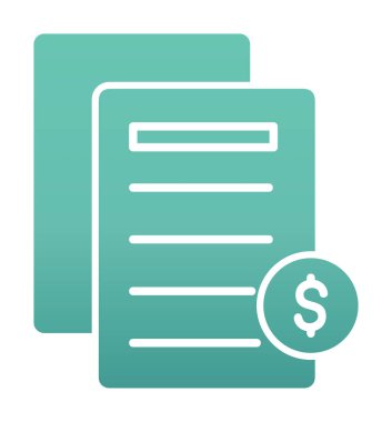 Bill düz simgesi, vektör illüstrasyonu