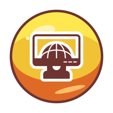 Global News web simgesi vektör illüstrasyonu                