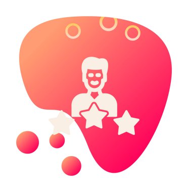 Yıldız simgesi, vektör illüstrasyon tasarımı olan kişi