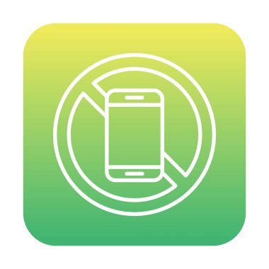 Cep telefonu simgesi yok, vektör illüstrasyonu               