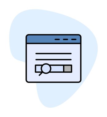 Düz simge, vektör illüstrasyonu taranıyor