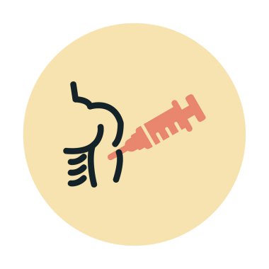 Aşılama web simgesi, vektör illüstrasyonu