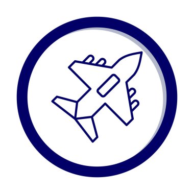 düzlem ikonu vektör illüstrasyonu