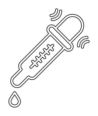 Pipette düz renk vektör ikonu tasarımı 