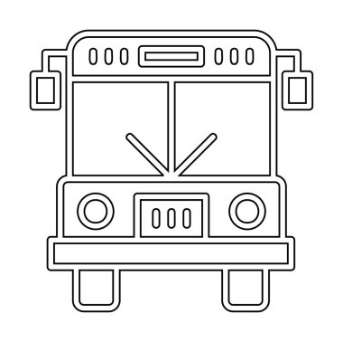 bus simgesi, vektör illüstrasyonu
