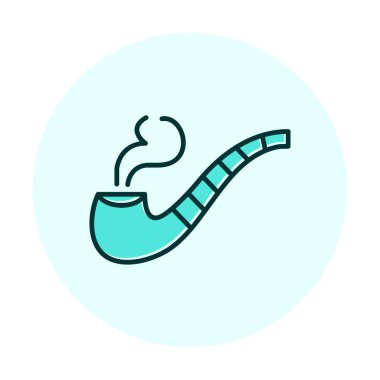 tütün tüttürme çubuğu simgesi, vektör illüstrasyonu