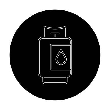 Gaz Silindiri ikon vektör illüstrasyonu  