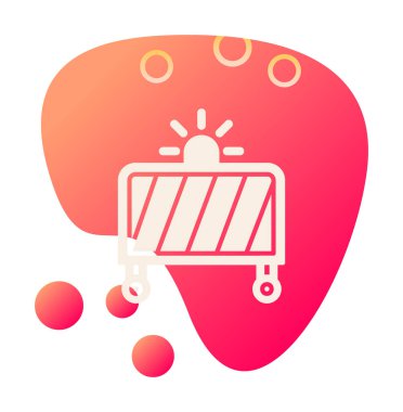 çit web simgesi, vektör çizim 