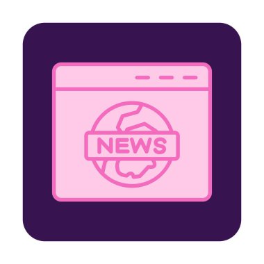 Haber bülteni. Web simgesi basit illüstrasyon                   
