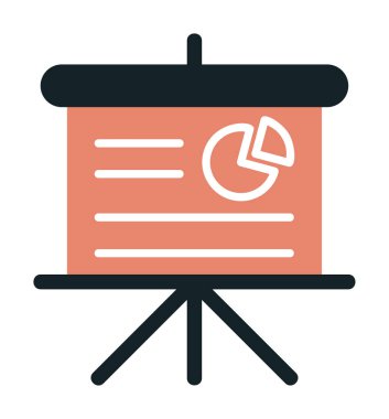 Düz Pie Grafik ikon vektör çizimi