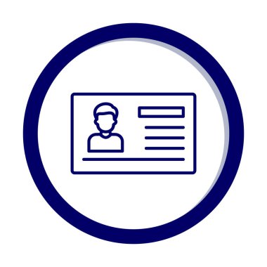 Visa belgesi simgesinin vektör illüstrasyonu 