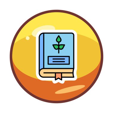 Tarım Kitabı. Web simgesi basit illüstrasyon 