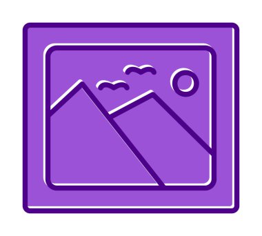 Galeri simgesi, web vektör illüstrasyonu