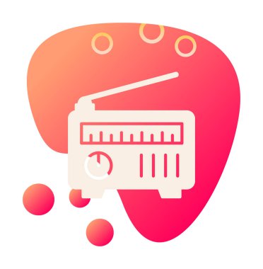 radyo simgesi web basit illüstrasyon