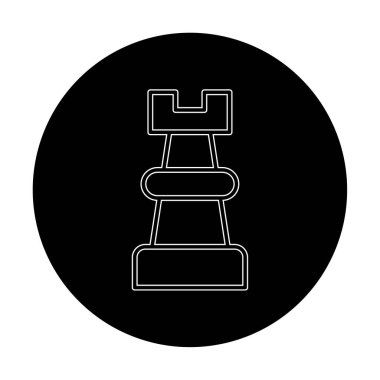 Satranç kalesi için vektör simgesi