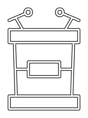 Modern Tribune simgesinin vektör çizimi                     