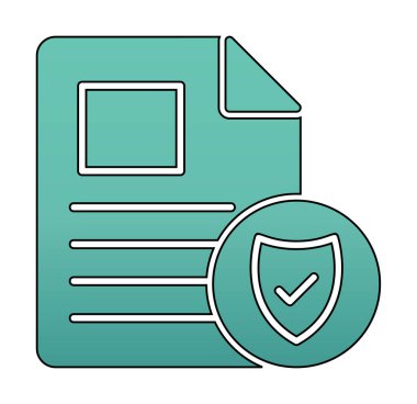 Onaylanmış Belge simgesi, vektör illüstrasyonu basit tasarım