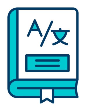 sözlük modern simgesinin vektör illüstrasyonu                               