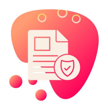 Onaylanmış Belge simgesi, vektör illüstrasyonu basit tasarım