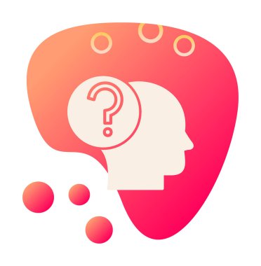 İnsan başlı soru işareti, satır biçimi simgesi 