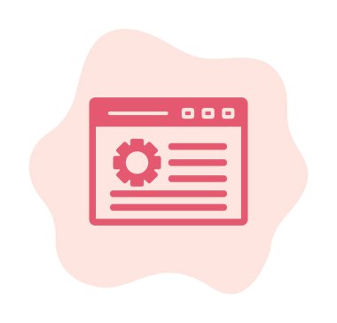 Ağ ayarı. Web simgesi basit illüstrasyon 