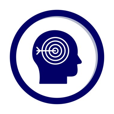 baş hedef simgesi, vektör illüstrasyonu 